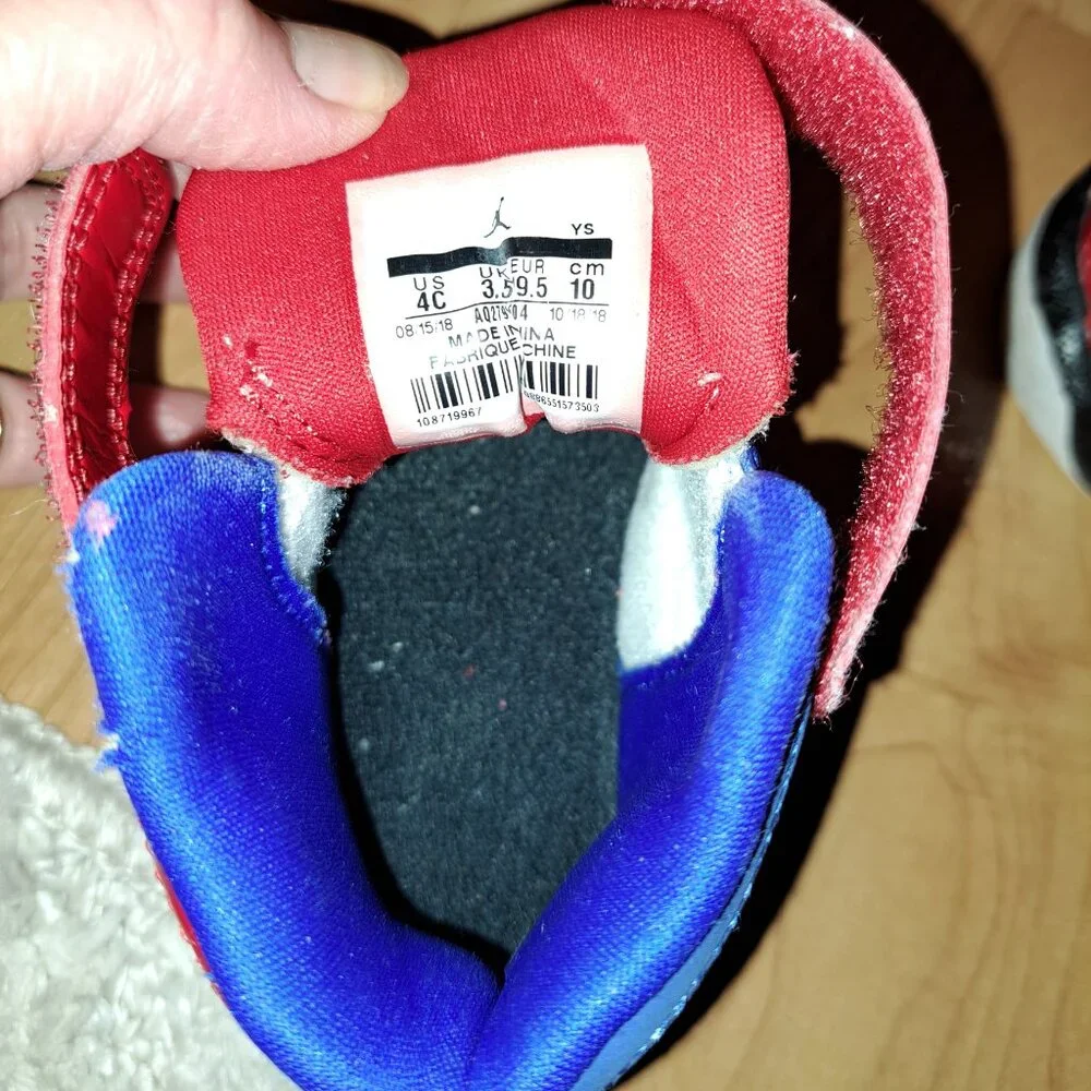 Nike Jordan Jumpman Team 2 PS Red,White&Blue Little Kids Sneakers,2018 Size 4C - Picture 6 of 12